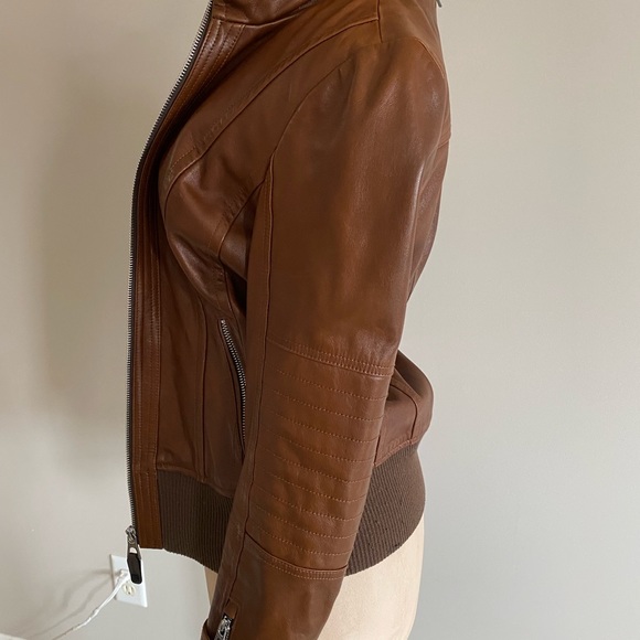 Rudsak “Tisha” brown leather jacket - Picture 3 of 5